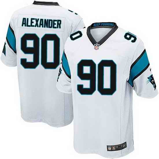 Nike Panthers #90 Frank Alexander White Team Color Mens Stitched NFL Elite Jersey